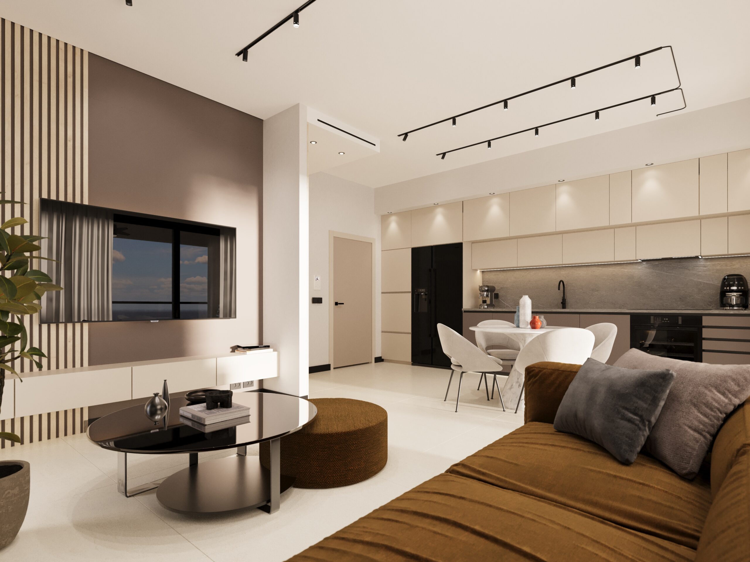 Contemporary bedroom interior